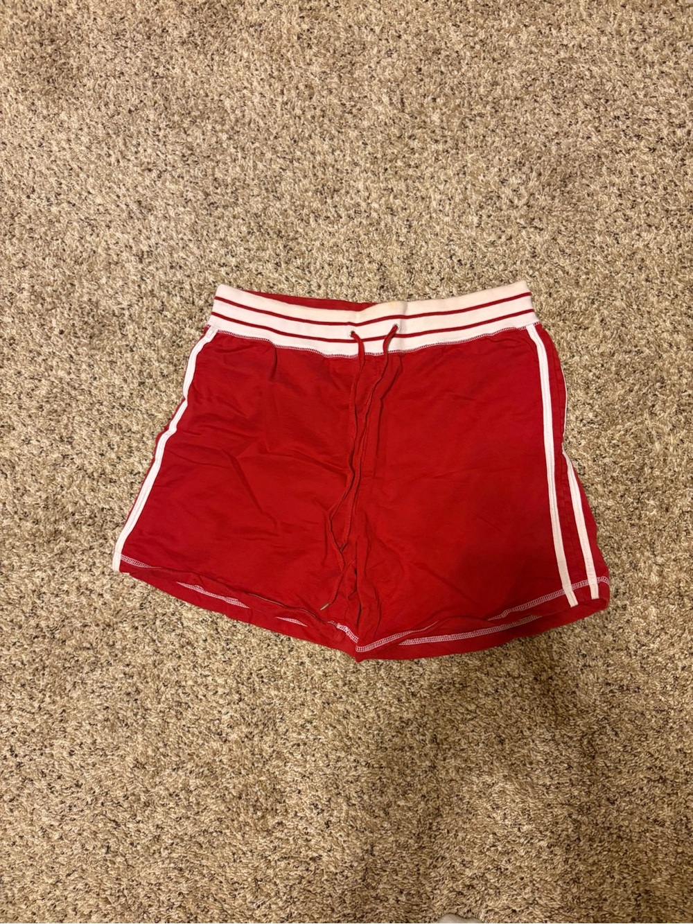 Real Comfort Chadwick’s Vintage Red Athletic Shorts with White Trim